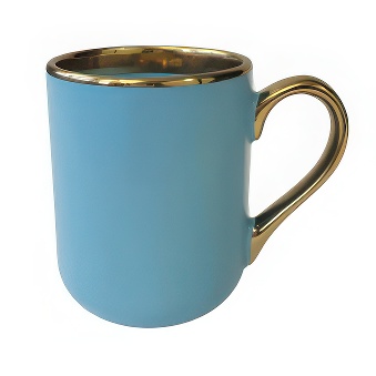 Sublimation Coffee Mug with Gold Rim and Handle